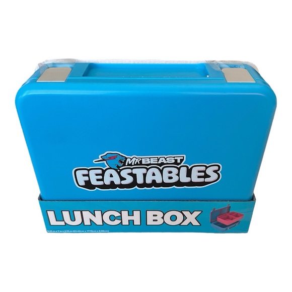 NWT Mr. Beast Feastables Worlds Coolest Lunch Box Blue/Pink - Picture 3 of 6